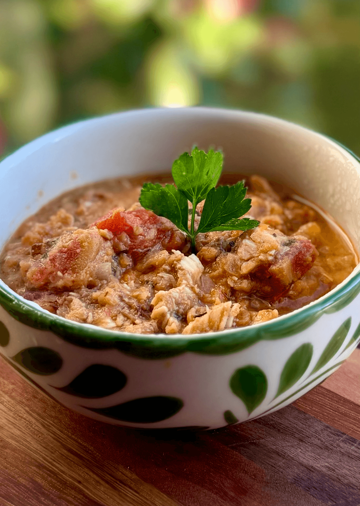 Creamy Lentil & Chicken Soup with Parmesan Rind