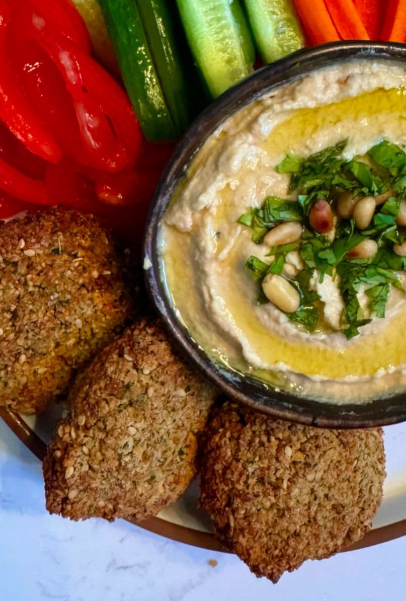 Crispy Air Fry Falafel with Fresh Herbs
