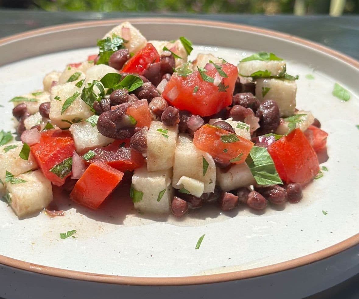 Jicama, Tomato, and Black Bean Salad