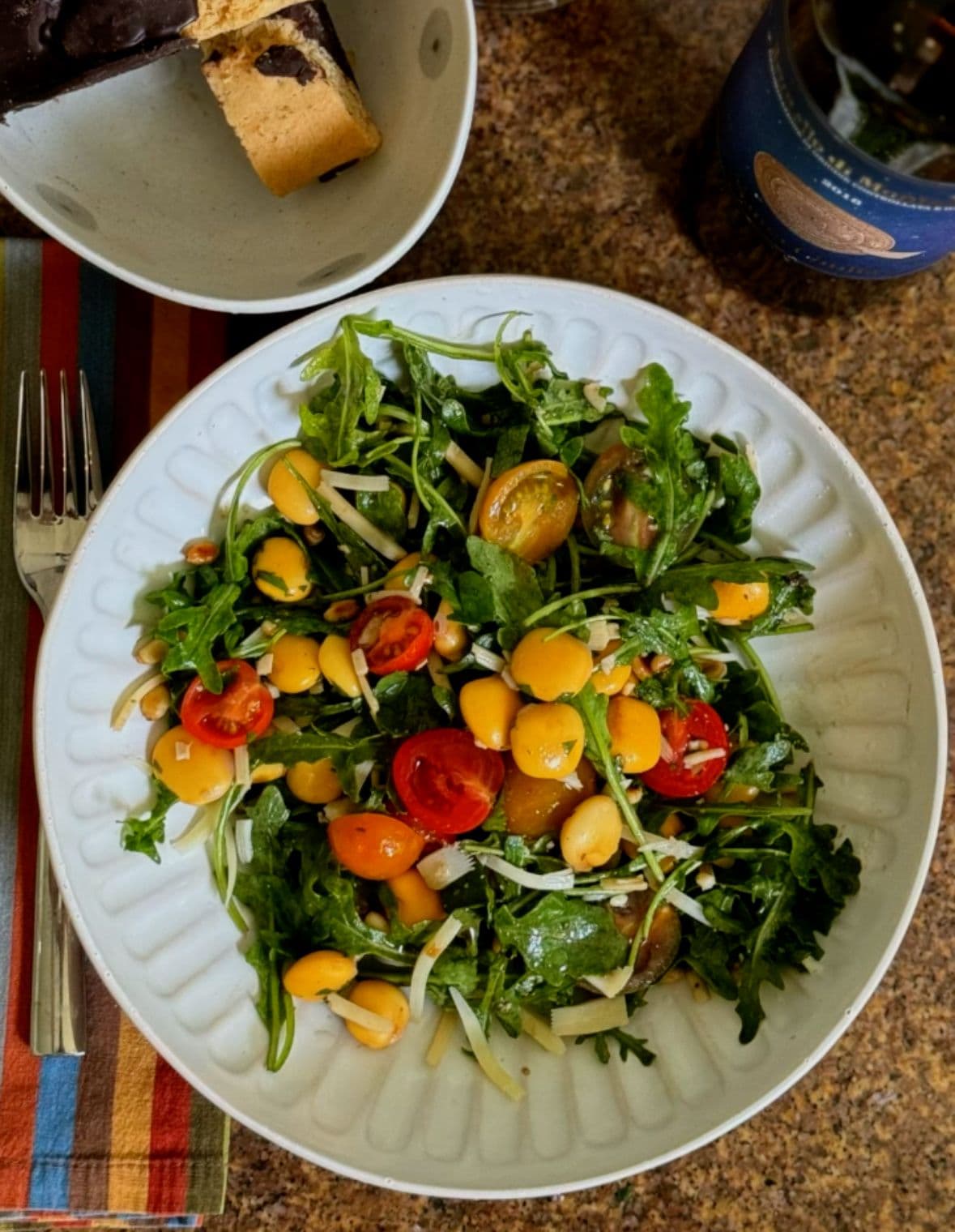 Lupini Bean Salad with Asiago, Pine Nuts & Balsamic Vinaigrette