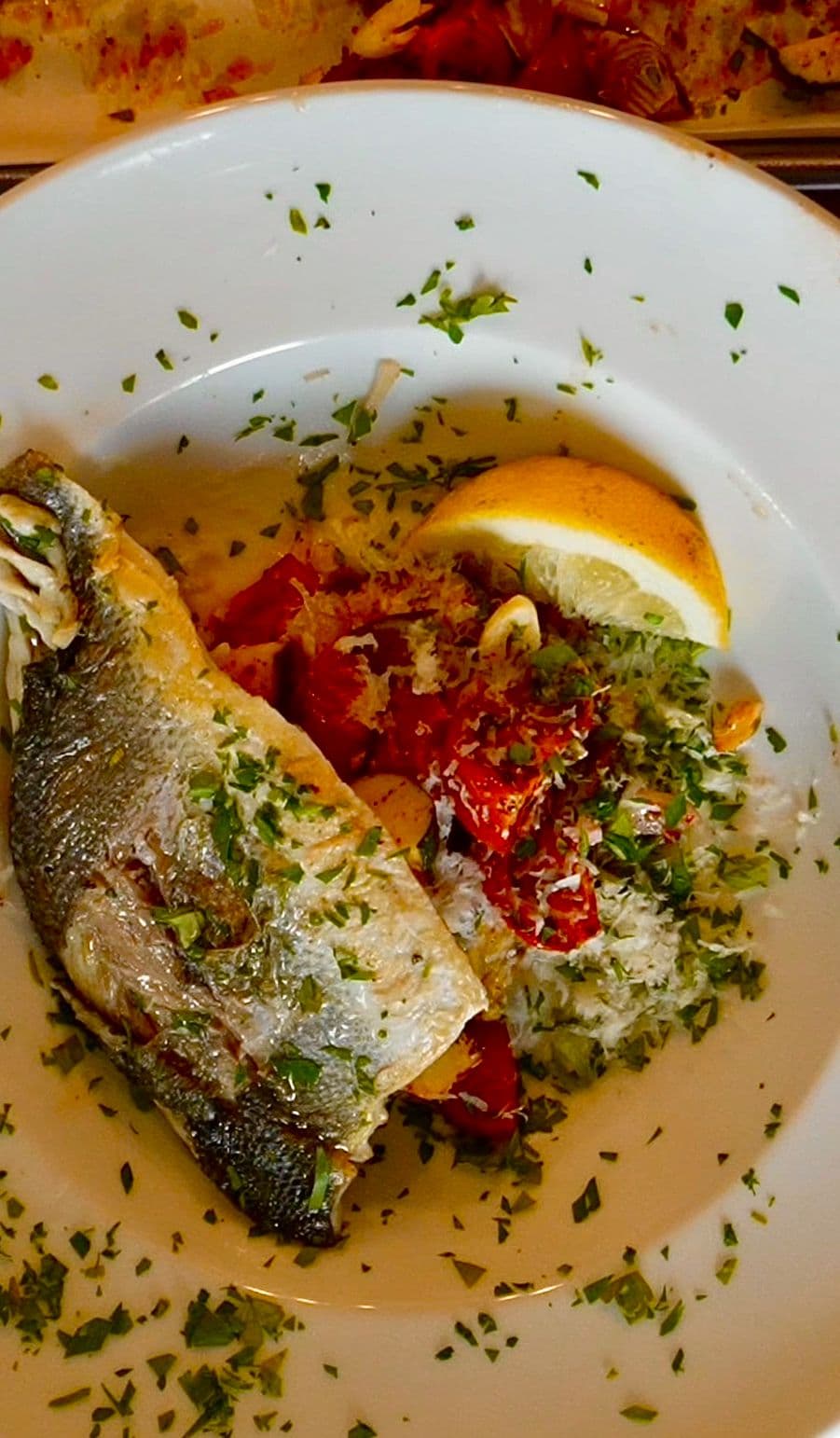 Mediterranean Branzino with Zucchini & Tomatoes