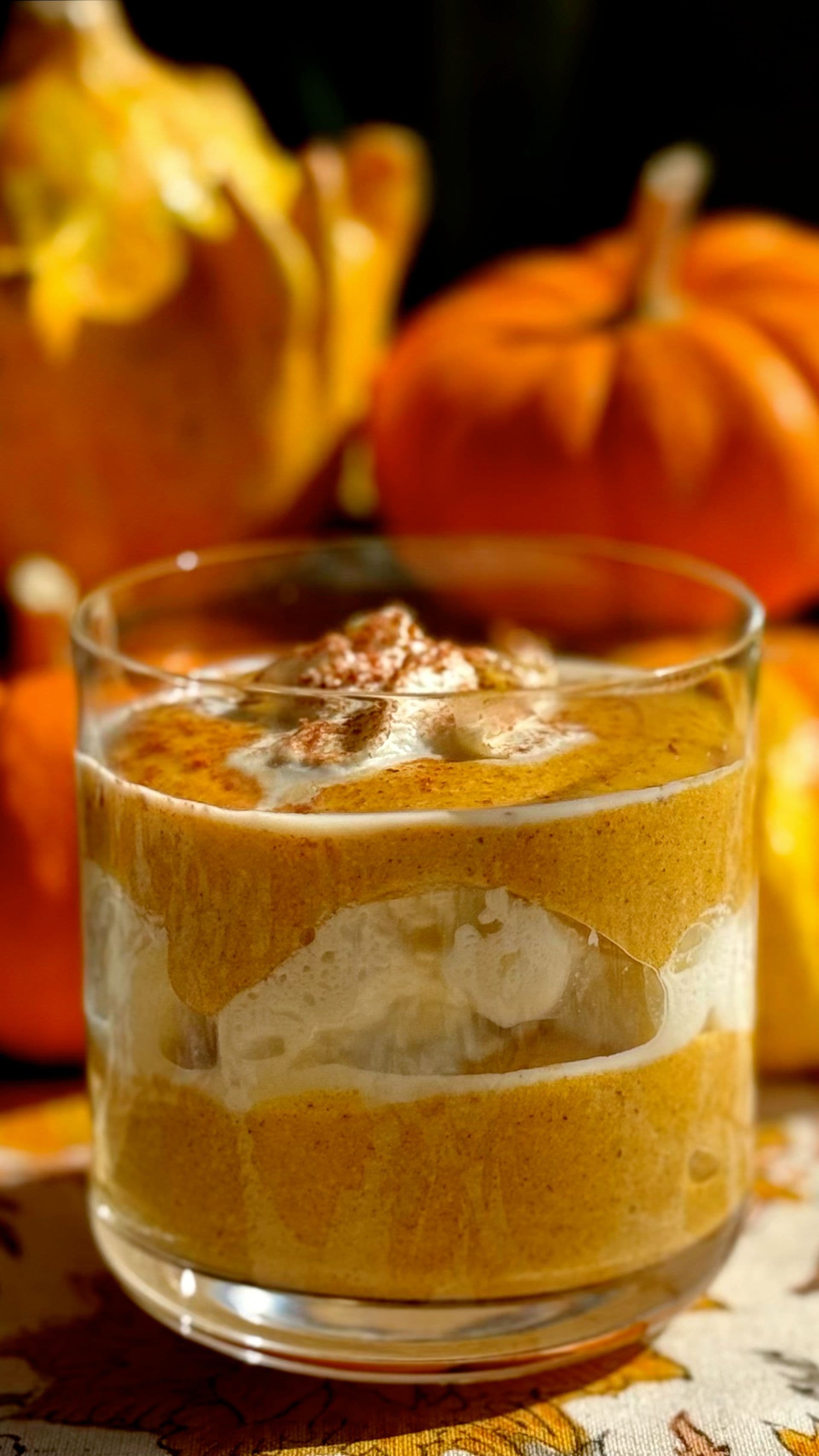 Pumpkin Mousse High-Protein, Fiber Low-Sugar Fall Dessert Recipe