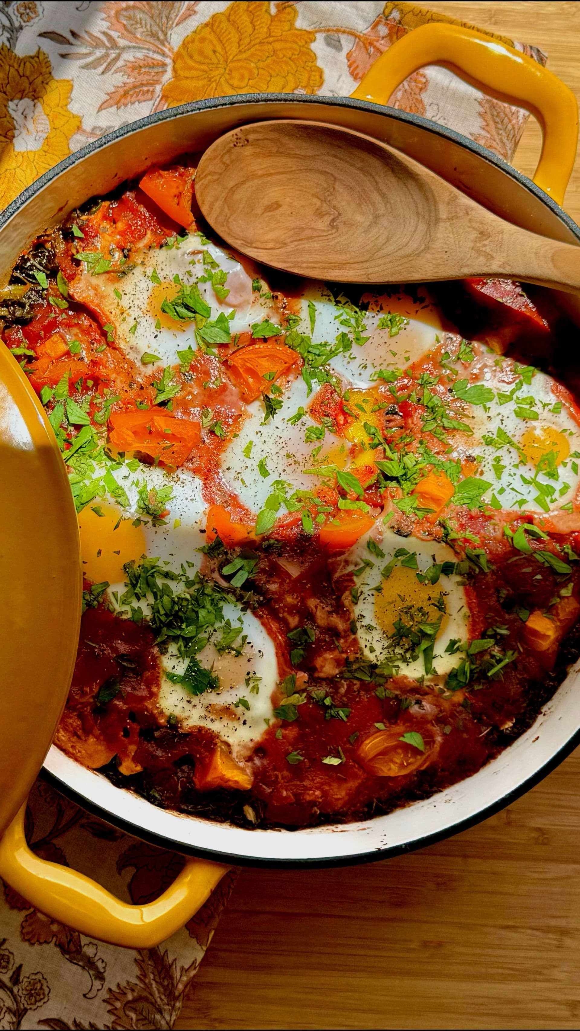 Italian Shakshuka Baked Eggs