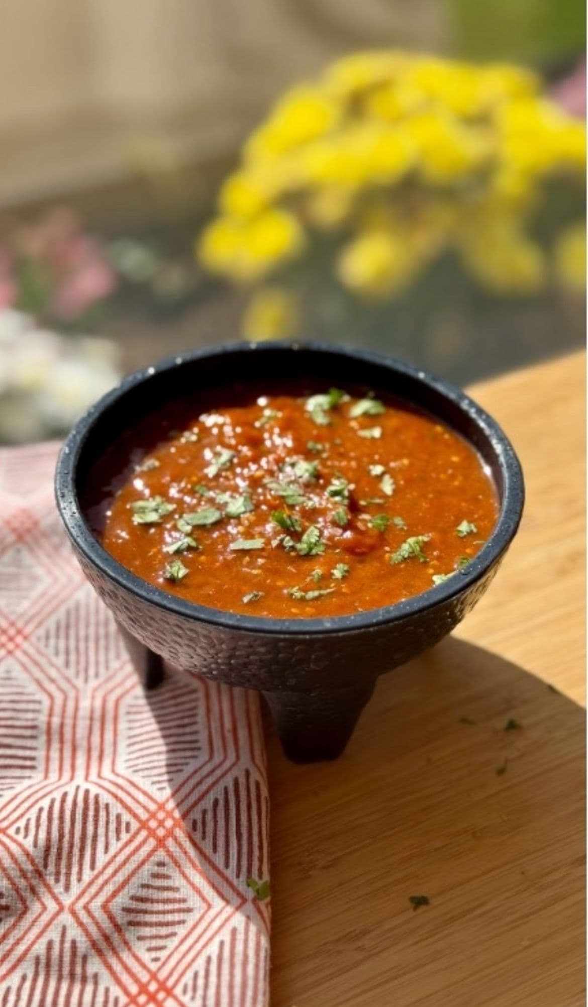 Traditional Salsa Rojo with Tomatillos & Lime