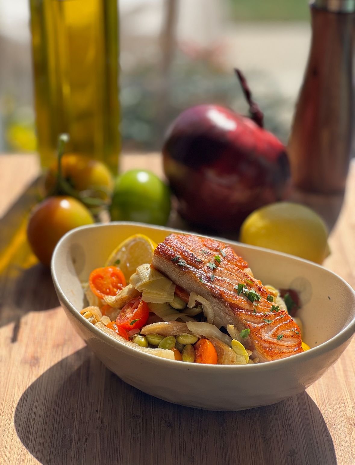 Edamame Salad with Salmon | Chef Healthy Henry